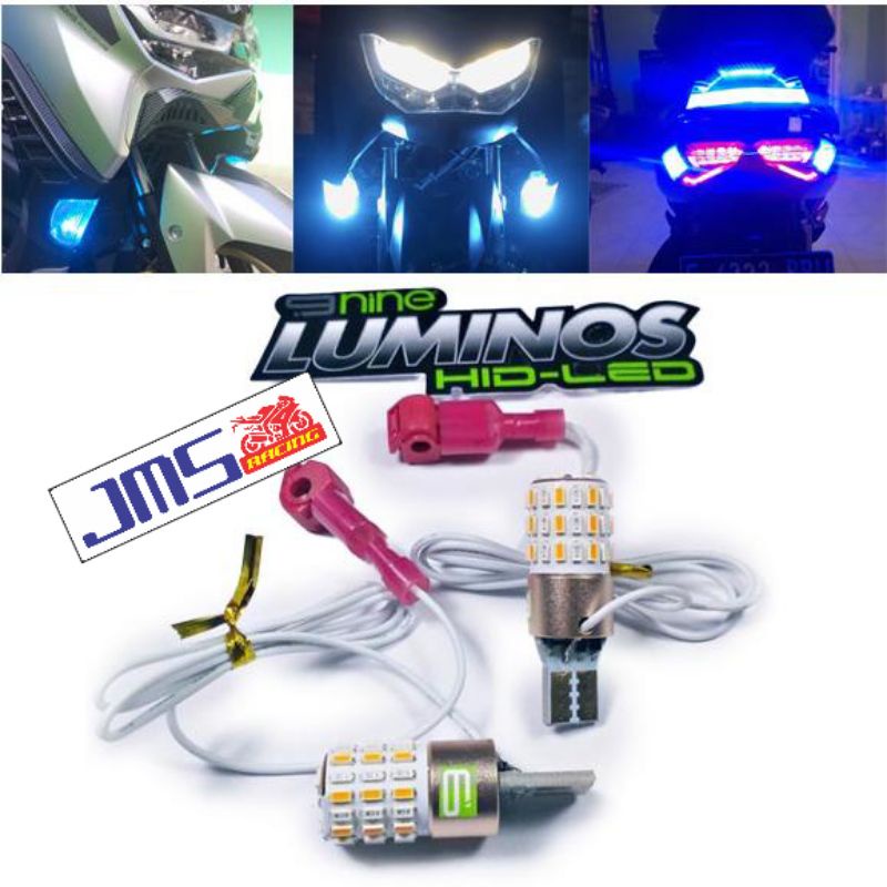 Jual lampu bohlam sen plus senja nine luminos led warna biru ice blue