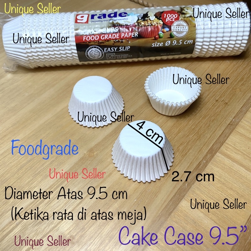 Jual [25 pcs] Paper Cup Cake Case Putih Polos 9.5” Diameter Alas 4 cm ...