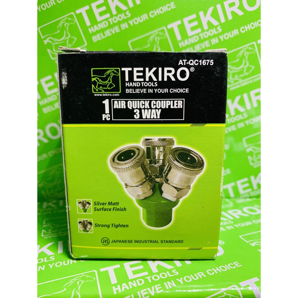 Jual Air Quick Coupler 3 Way Tekiro Kupler Kopler Kompressor Cabang 3 ...
