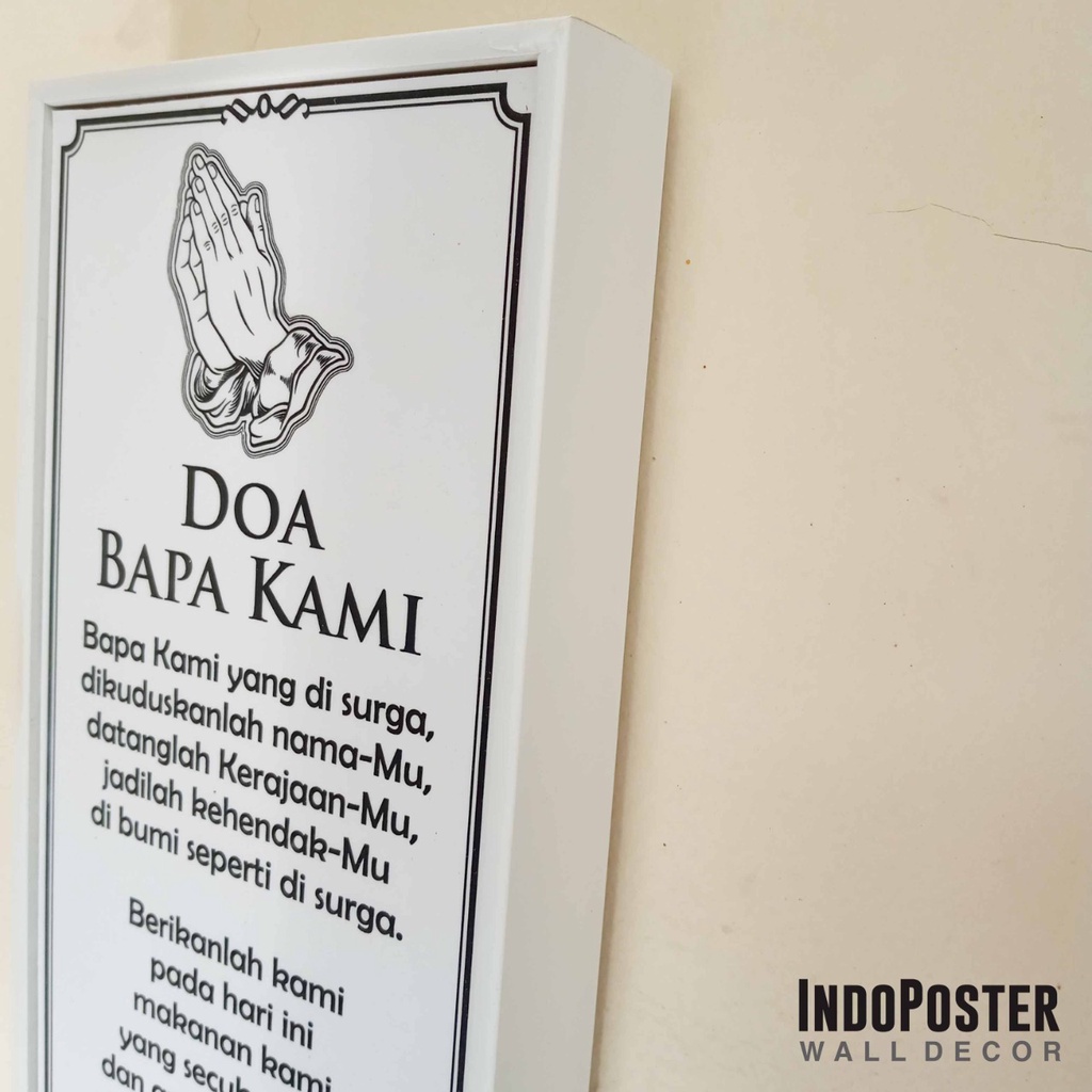 Jual Poster Rohani Kristen Doa Bapa Kami Pater Noster Versi Injil ...