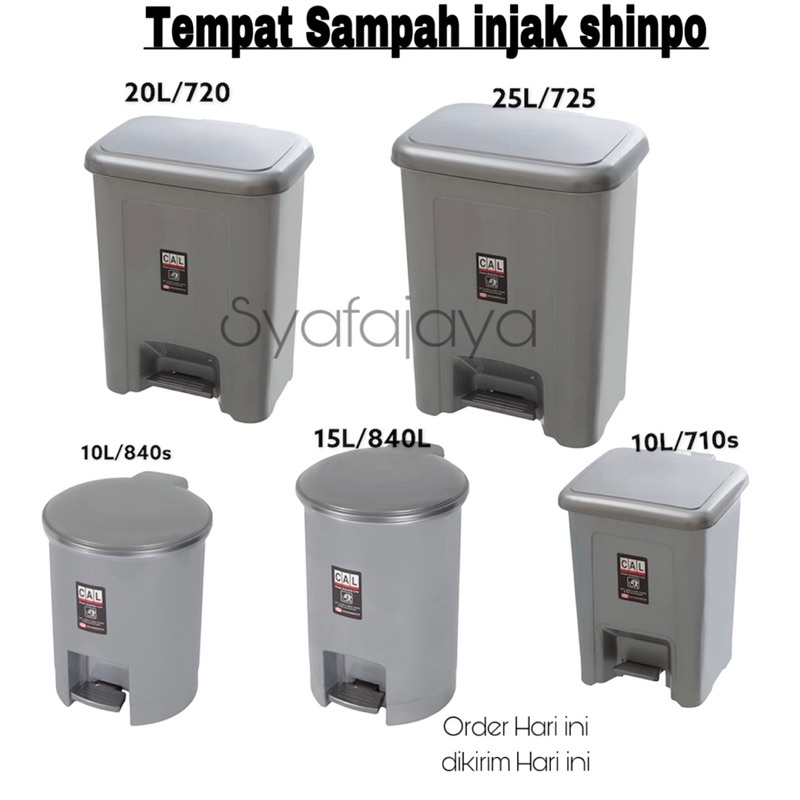 Jual Khusus Kargo Shinpo Tempat Sampah Injak Ukuran 10l 15l 20l 25 Liter Shopee Indonesia 7449