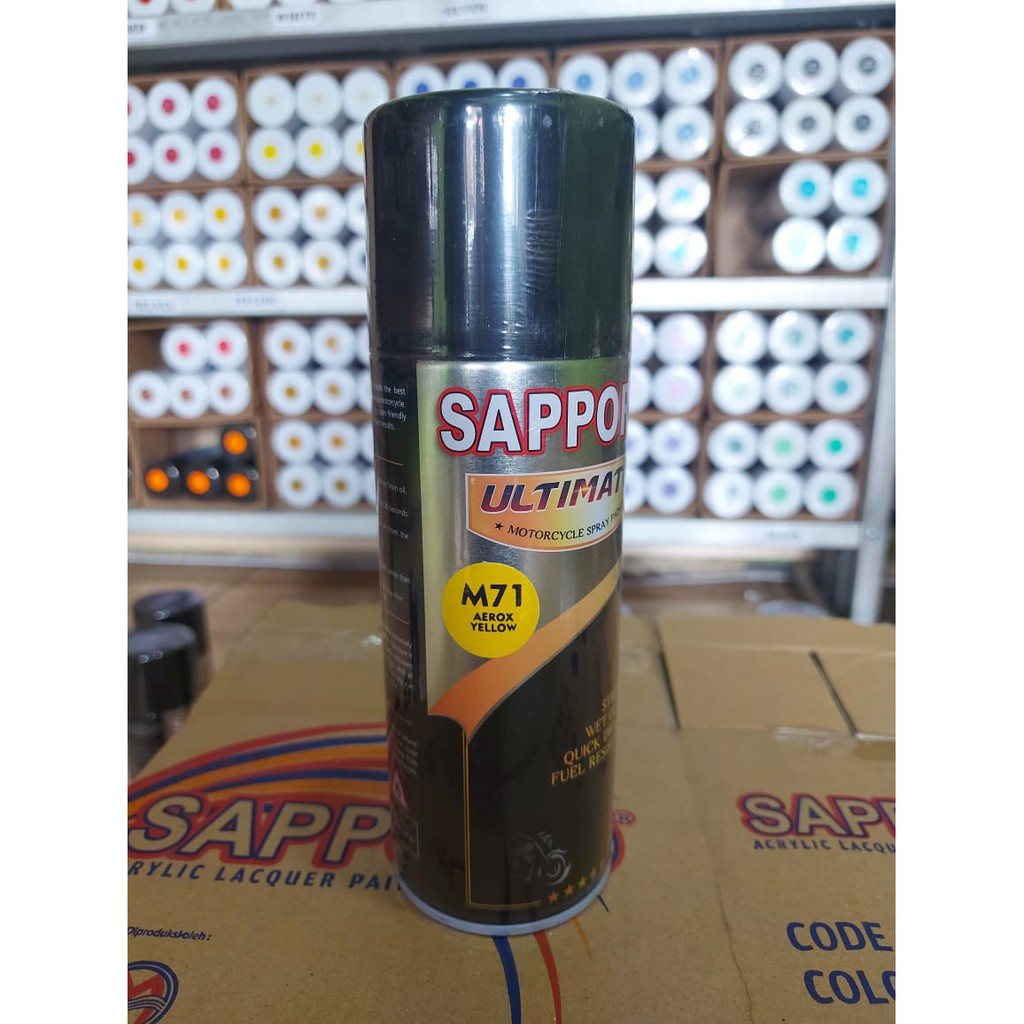 Jual M Aerox Yellow Sapporo Ultimate Paint Cat Semprot Sapporo Pilok