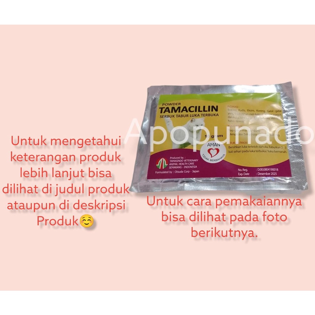 Jual Tamacilin bubuk 10Gr obat luka hewan | Shopee Indonesia
