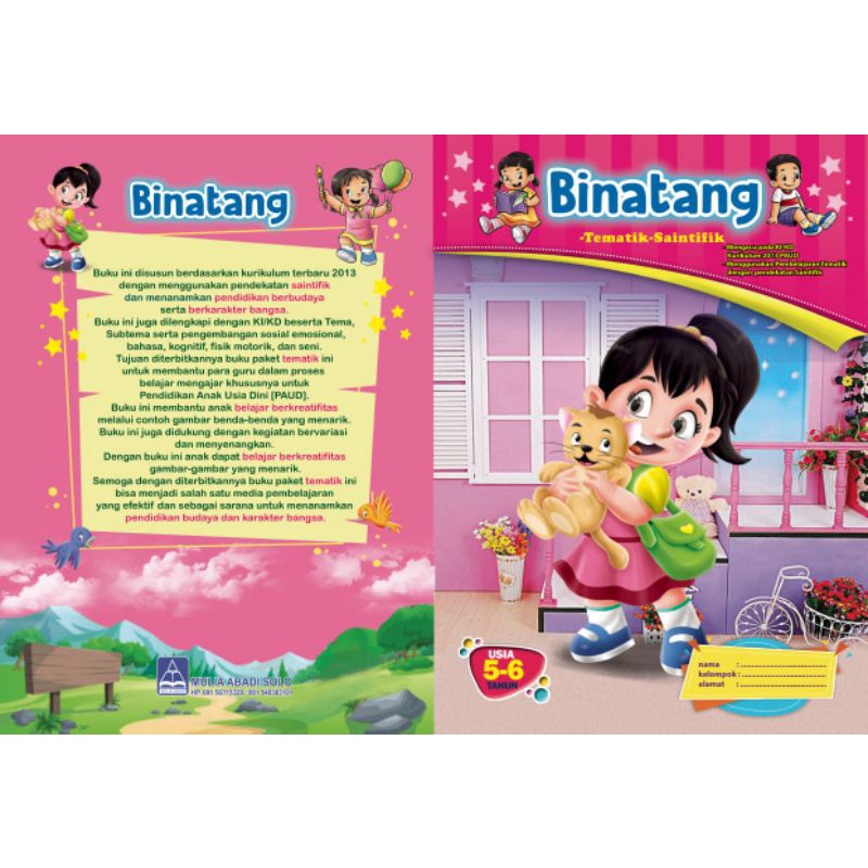 Jual BUKU BINATANG TK B - BUKU TEMATIK-SAINTIFIK - BUKU AKTIVITAS ANAK ...