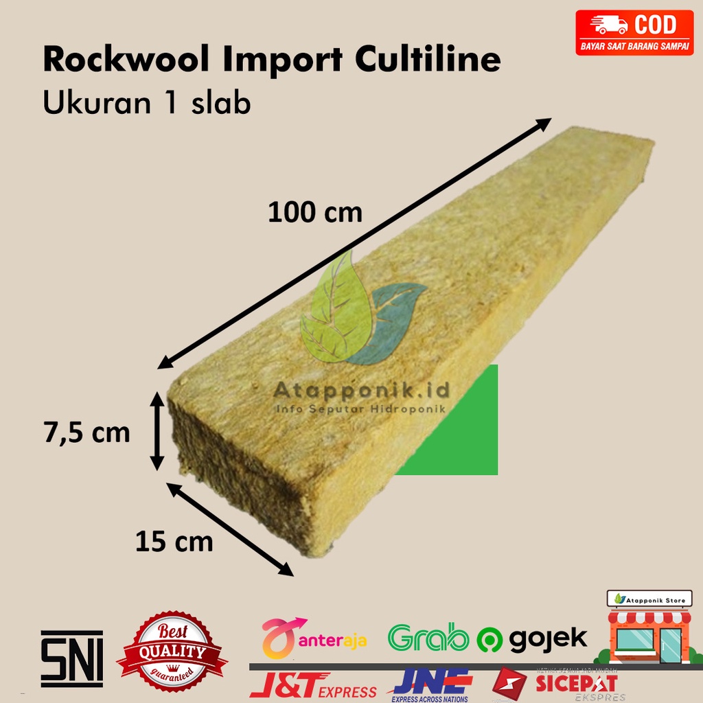 Jual Rockwool Hidroponik Cultilene Slab Media Tanam Hidroponik Shopee Indonesia