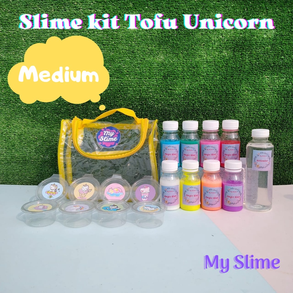 Jual SLIME KIT UNICORN MEDIUM/PAKET BAHAN SLIME/DIY SLIME/KIT SLIME ...