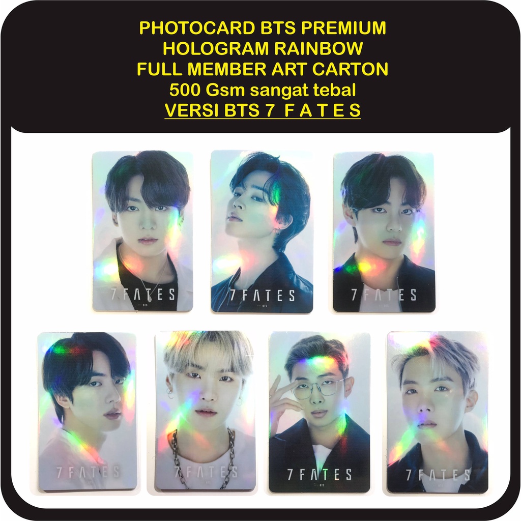 Jual Photocard Pc Kpop Bts Hologram Rainbow Full Set Print Sisi