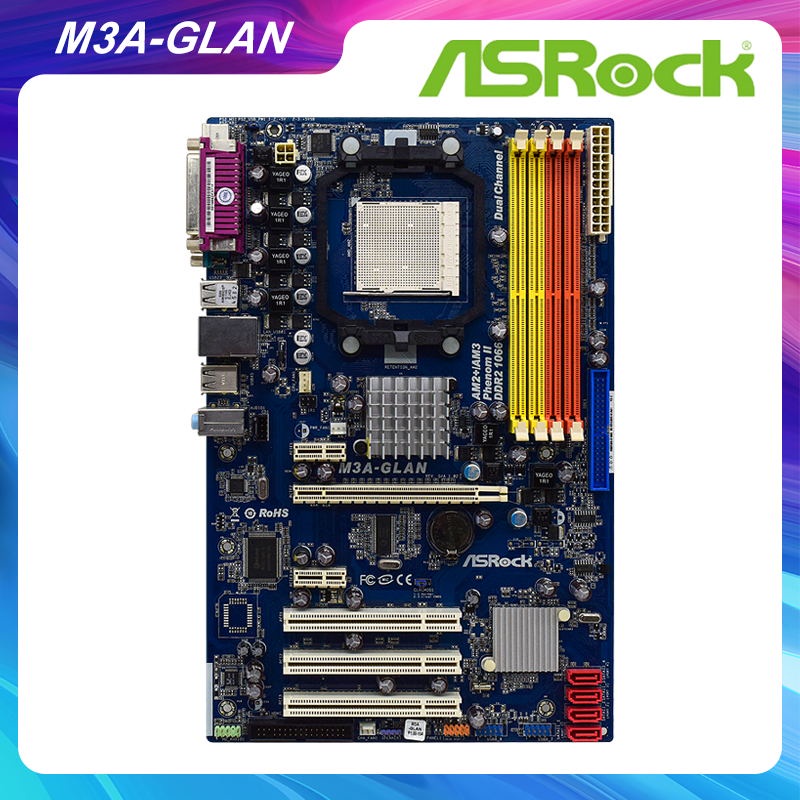 Jual PREORDER For AsRock M3A-GLAN AM3 Motherboard DDR2 16GB RAM AMD ...