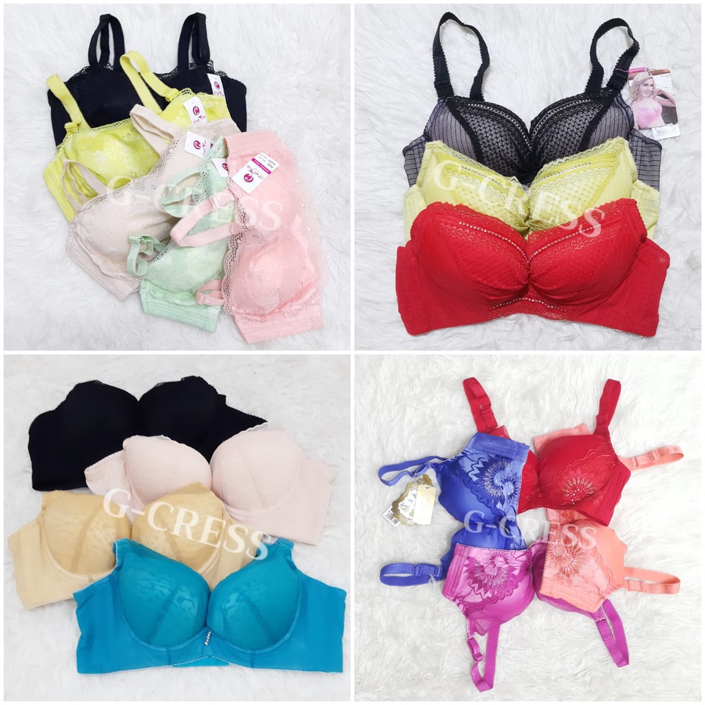 Jual Push Up Bra Busa Tebal Berkawat Kait 3 4 Bh Dewasa Brukat Penutup Lemak Cup Penuh Full Cup 3269