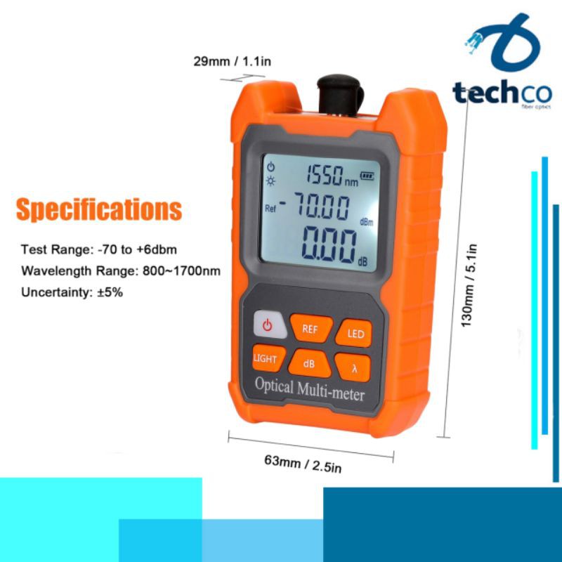 Jual OPM MiniOptical Power Meter 8 Wavelengths with LED Light Network ...