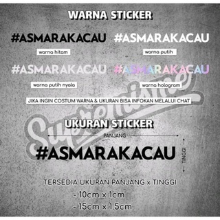 Jual Stiker Asmara Kacau / Stiker kata kata asmara kacau / stiker Viral ...