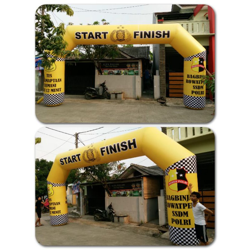 Jual balon gate start finish gapura balon bahan tebal ukuran 8 x 4 ...