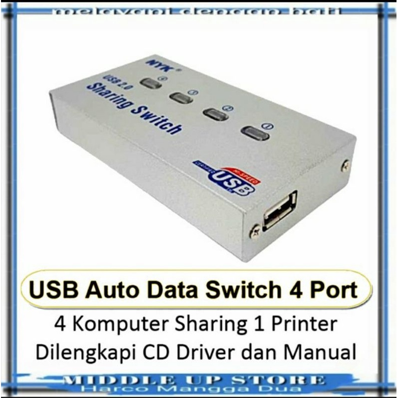 Jual Auto Switch Printer usb 4 port | Shopee Indonesia