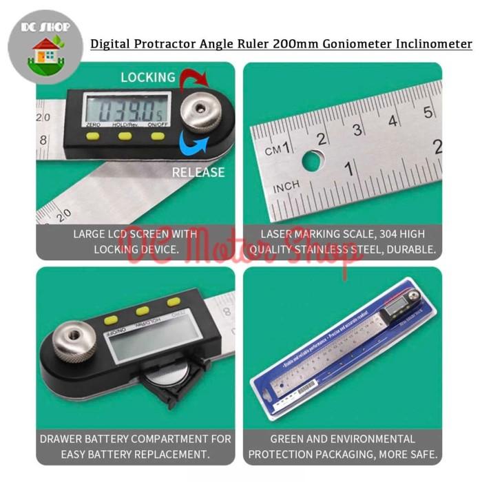 Jual Alat Ukur Digital Protractor Angle Ruler Goniometer Inclinometer Penggaris Bujur Shopee 3364