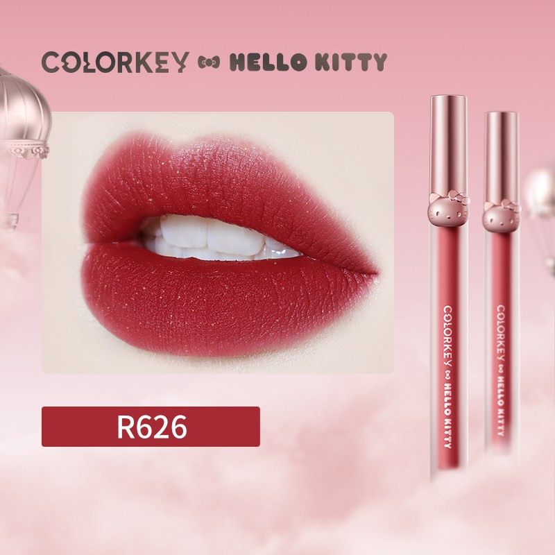 Jual Colorkey X Hello Kitty CoBranded Lip Gloss Velvet & Matte Texture