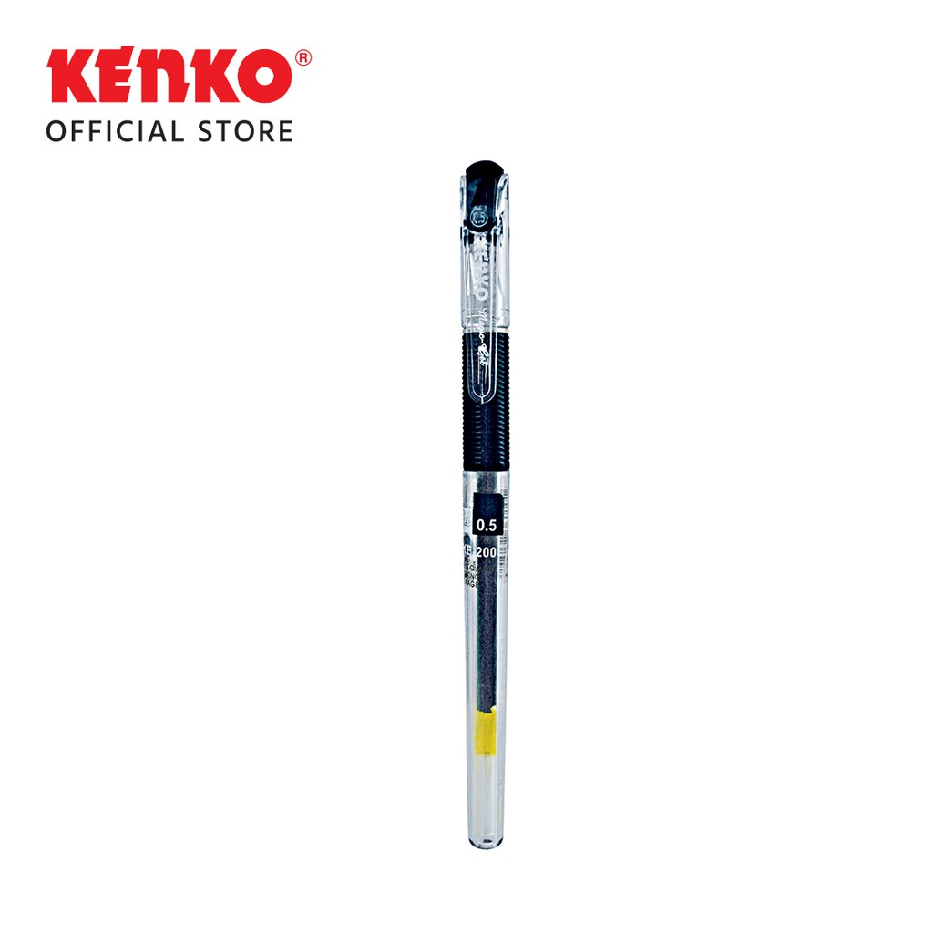 KENKO GEL PEN / Pulpen Jel / Pena Jel KE-200 (Magic Gel) Black (2)