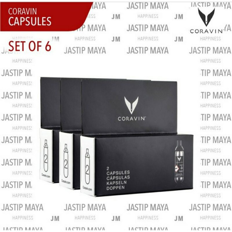 Jual Coravin Capsule set of 6 Kapsul Gas, Alat Tuang Wine Shopee