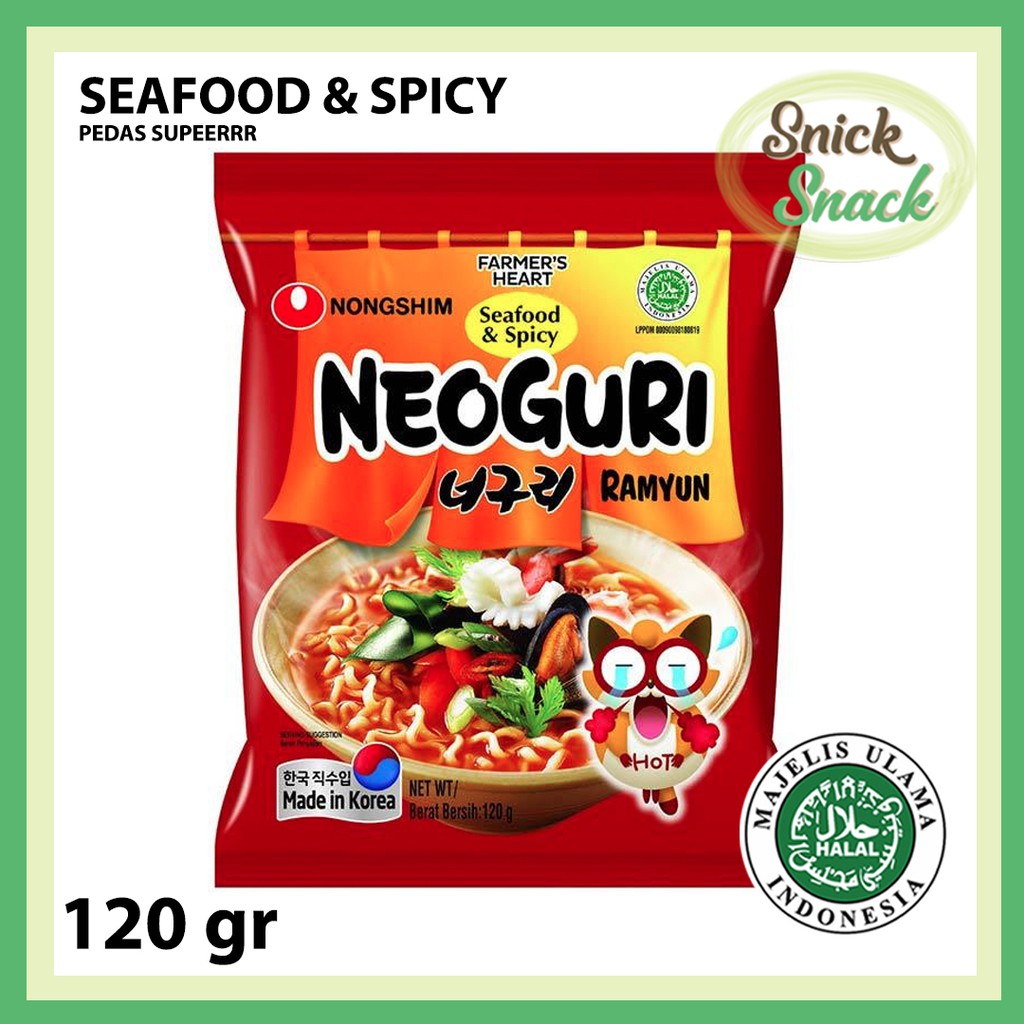 Jual Nongshim Neoguri Ramyun Seafood And Spicy 120 Gr Mie Instan Korea ...