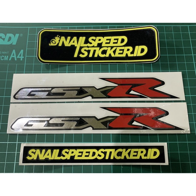 Jual sticker striping logo Suzuki GSX R set kanan kiri 18.5x2.5 cm ...