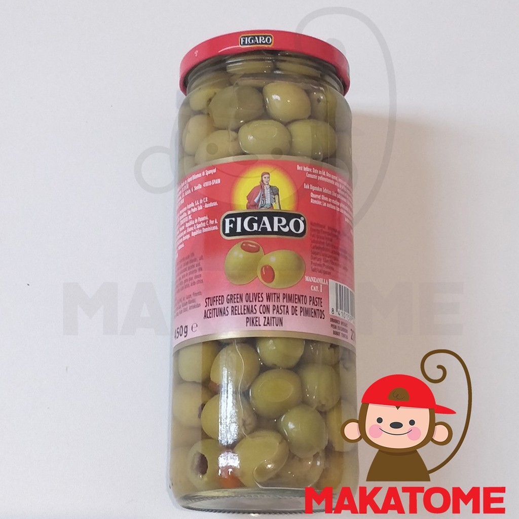 Jual Figaro Stuffed Green Olives with pimiento paste 450gr olive 450 g gr Shopee Indonesia