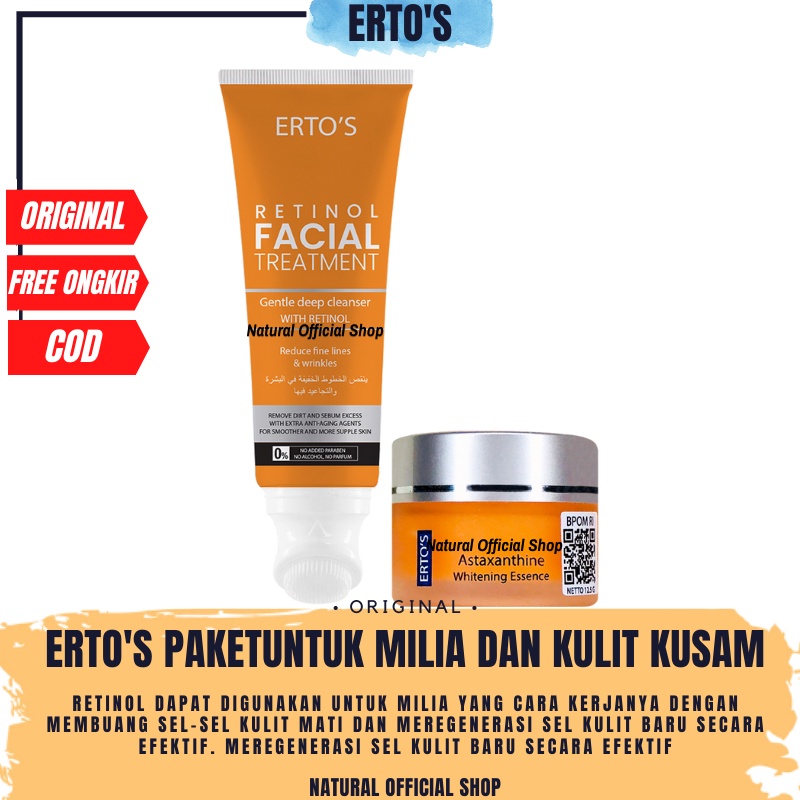 Jual Ertos Paket Penghilang Milia Paling Ampuh 2in1 ( Facial Treatment