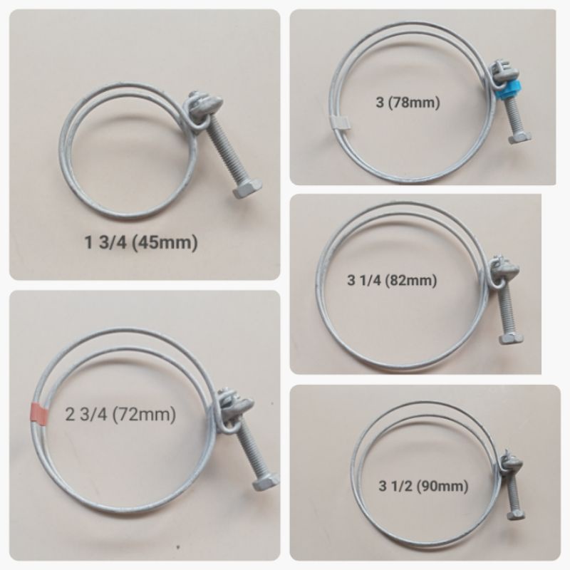 Jual Kleman Selang Radiator kawat pengunci Ukuran 1 3/4,2 3/4, 3, 3 1/4 ...