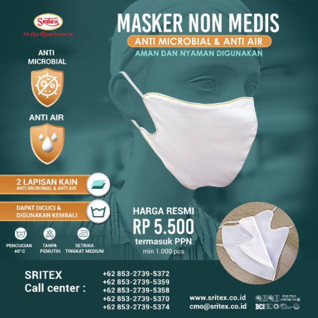 Jual Paket Masker Sritex 100pcs Ready dan Bukan Pre Order! Masker Non ...