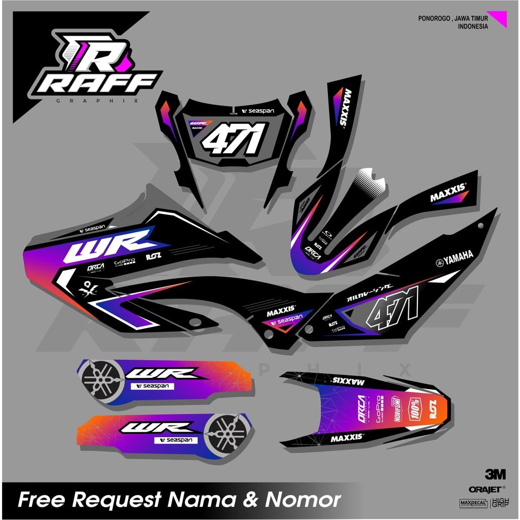 Jual decal sticker yamaha wr 155 decal supermoto wr 155 DESAIN BARU ...