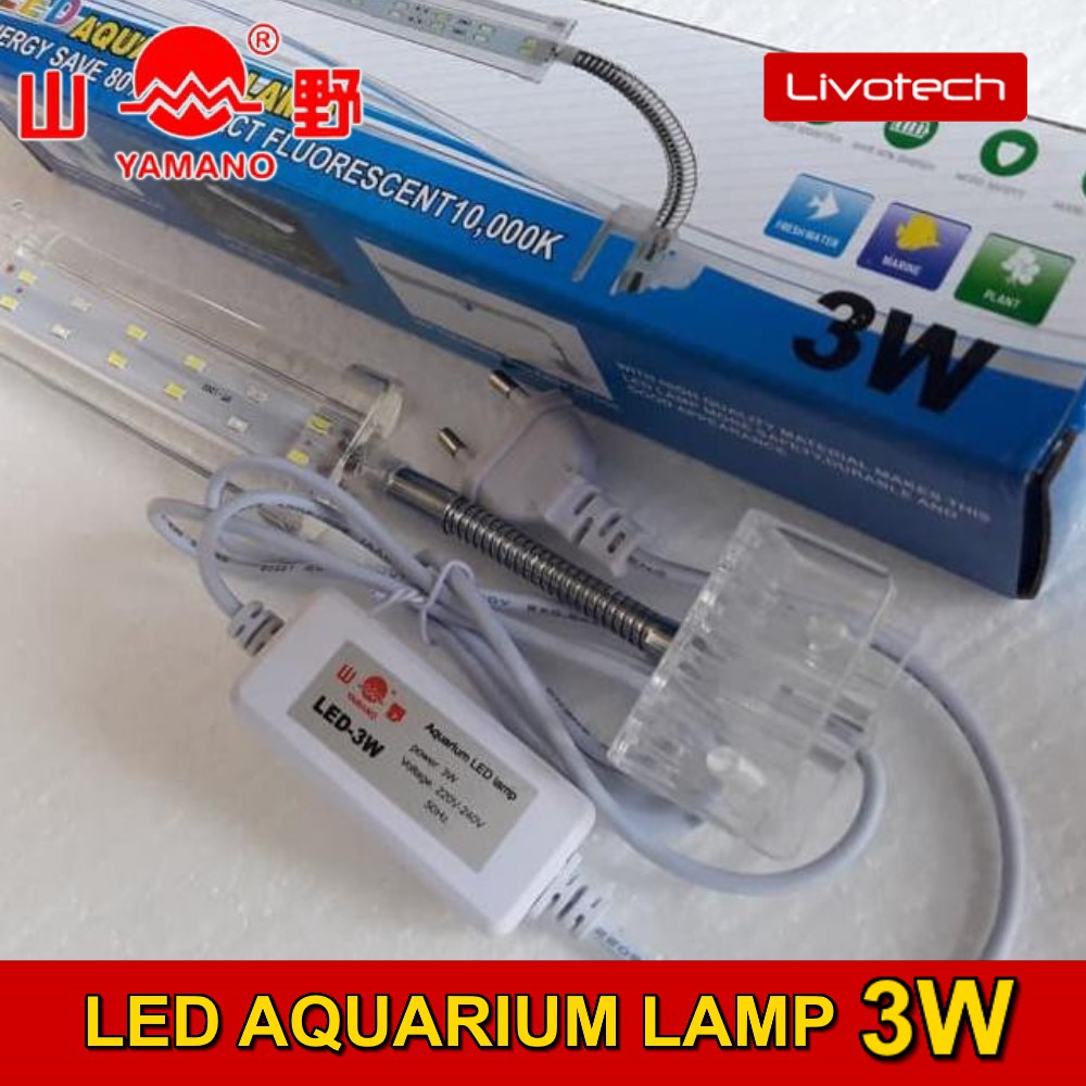 Jual AXON Lampu Led Yamano 3W Jepit Aquascape Aquarium Light 3 watt ...