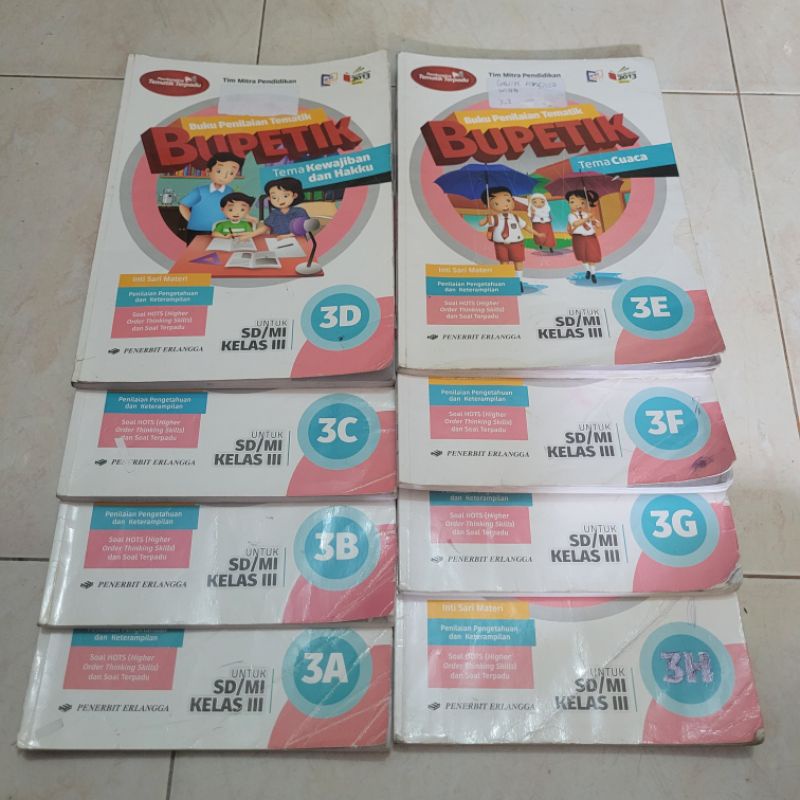 Jual BUKU BEKAS BUPETIK KELAS 3 SD K13 REVISI ERLANGGA | Shopee Indonesia
