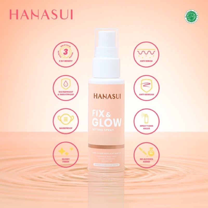 Jual READY!! Hanasui Fix & Glow Setting Spray | Pengunci Makeup ...