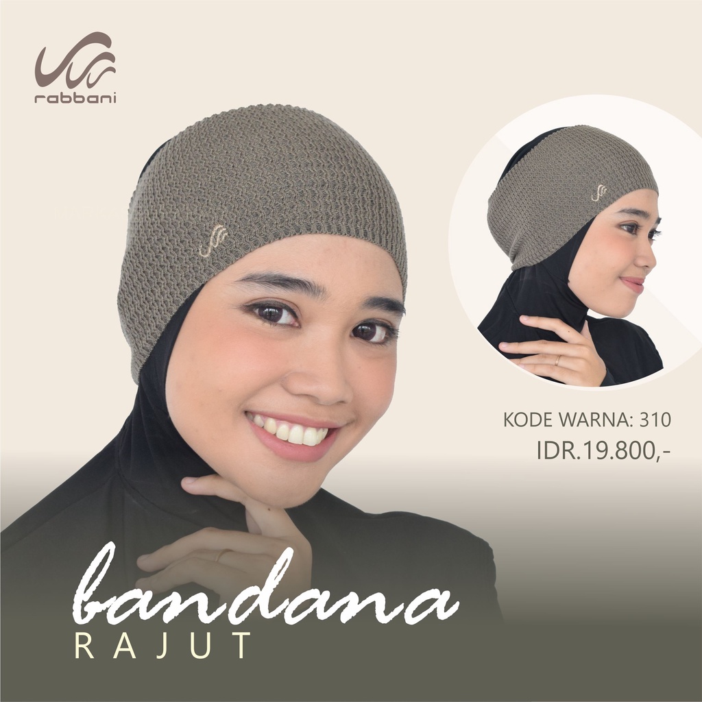 Jual BANDANA RAJUT (BELAKANG TERBUKA) RABBANI ORI | Shopee Indonesia