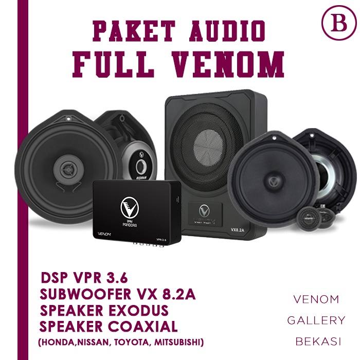 Jual Paket Audio Mobil Venom B Speaker Way Speaker Coaxial Dsp