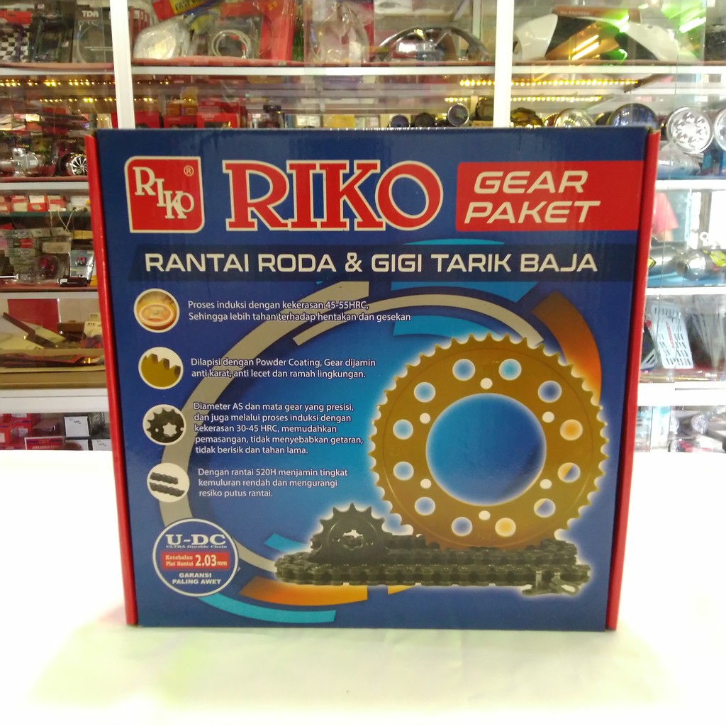 Jual Gear Set Baja KLX Kawasaki Emas gold Riko 428HSGB HSGB Model Tebal ...