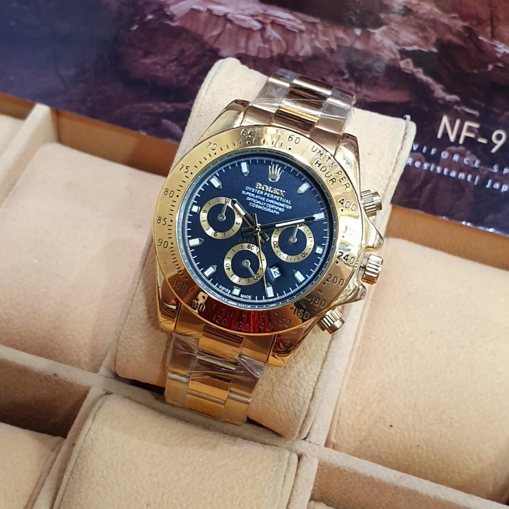 jam tangan pria fashion ROLEX DAYTONA quart rantai