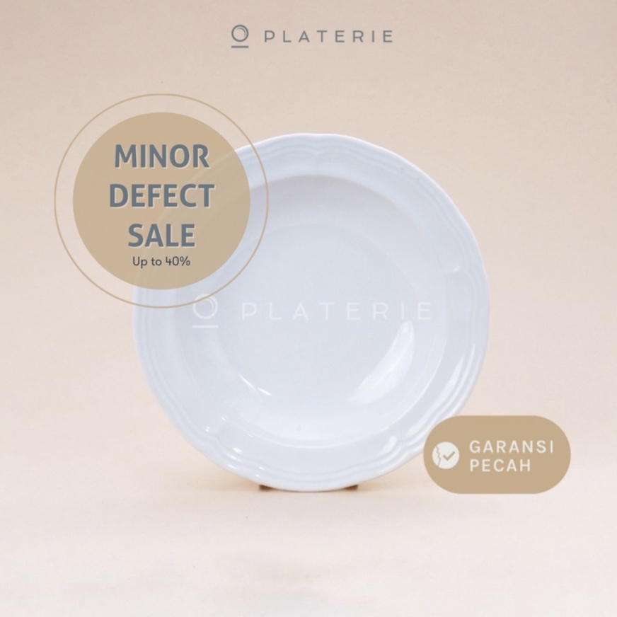 Jual Defect Saleby Platerie Piring Keramik Soup Plate 8inch Aurora Amparo White Shopee Indonesia 5480