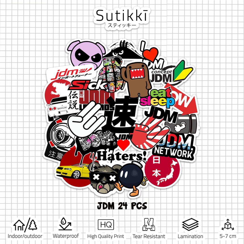 Jual Sutikki Sticker Pack Logo Jdm Japan Domestic Market Culture