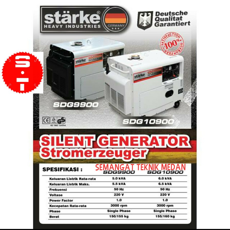 Jual SDG10900 GENSET GENERATOR LISTRIK SILENT SOLAR 6000 WATT 6KVA ...