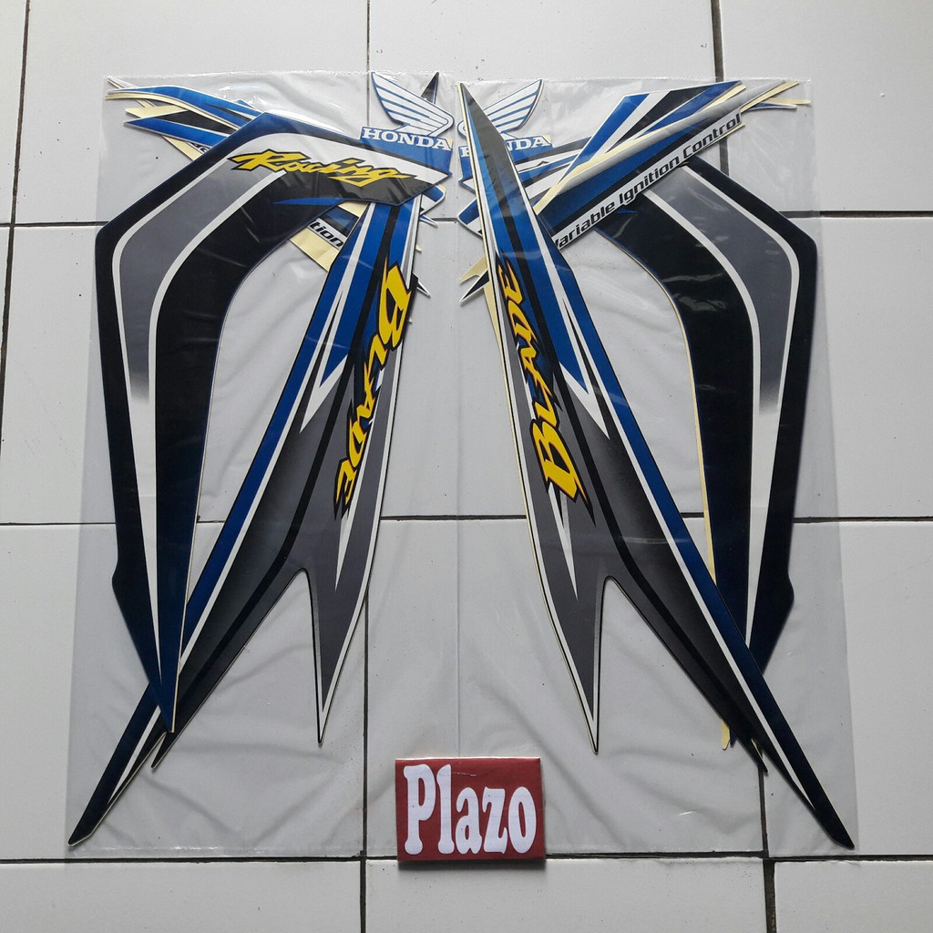 Jual stiker motor blade racing 2012 biru | Shopee Indonesia
