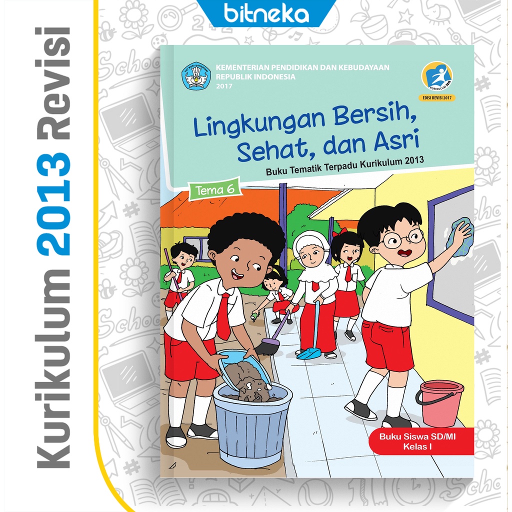 Jual Buku Tematik Sd Mi Kelas 1 Tema 6 Lingkungan Bersih Sehat Dan Asri