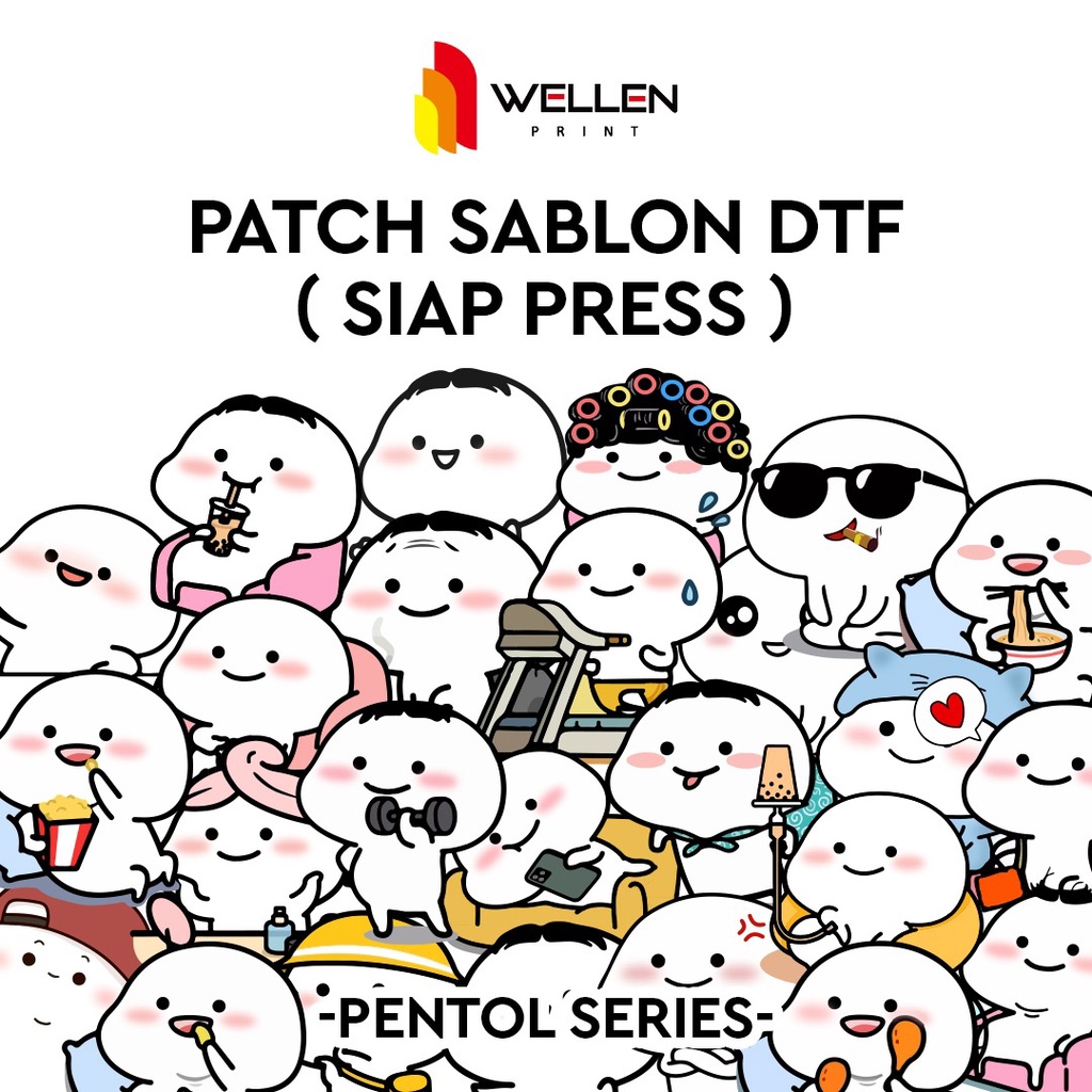 Jual WELLEN PRINT - Patch DTF pentol / Sticker Film Print Sablon Kaos ...