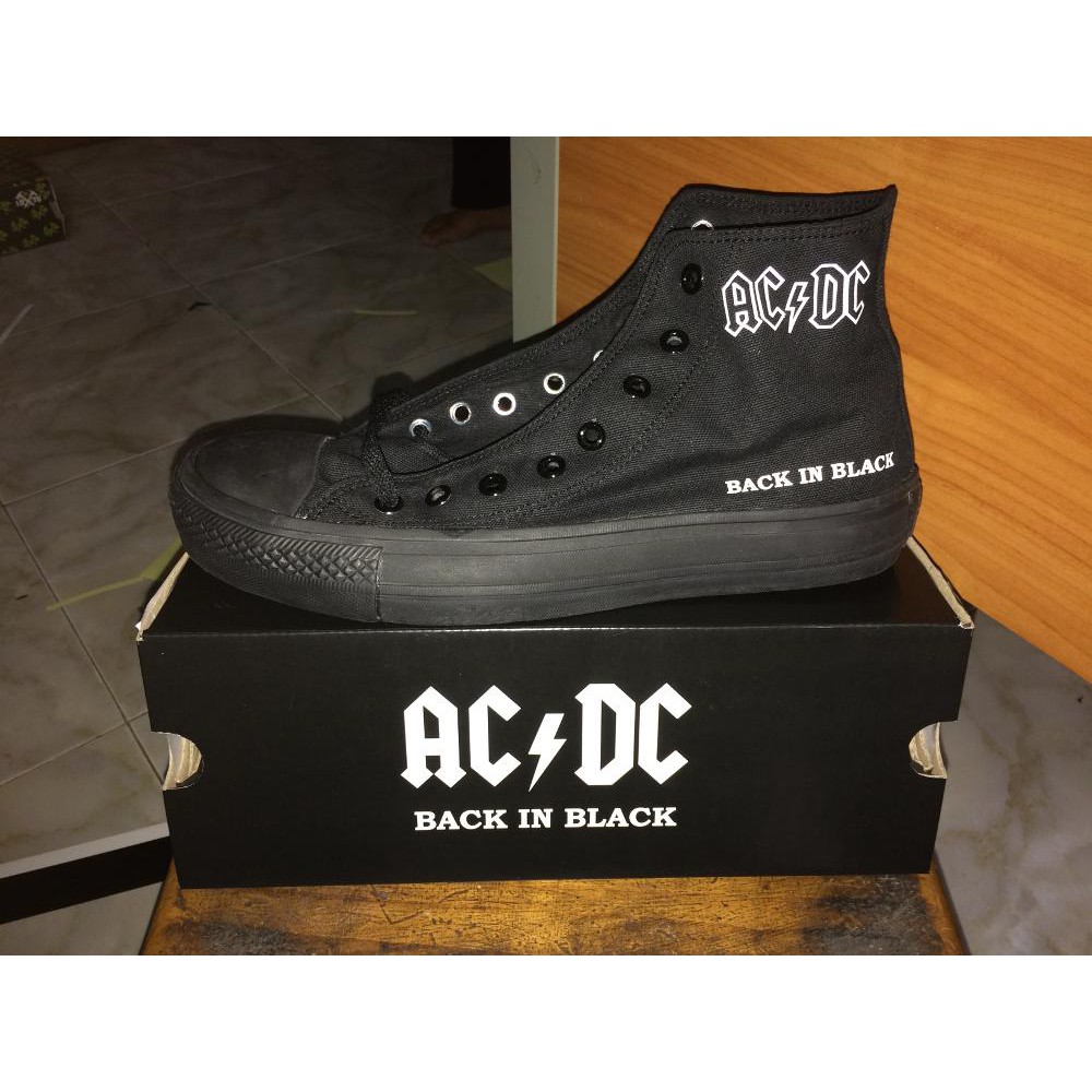 Converse acdc cheap back in black