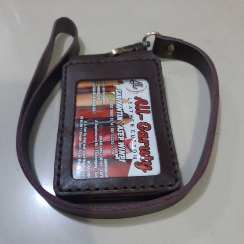Jual name tag / id card kulit sapi | Shopee Indonesia