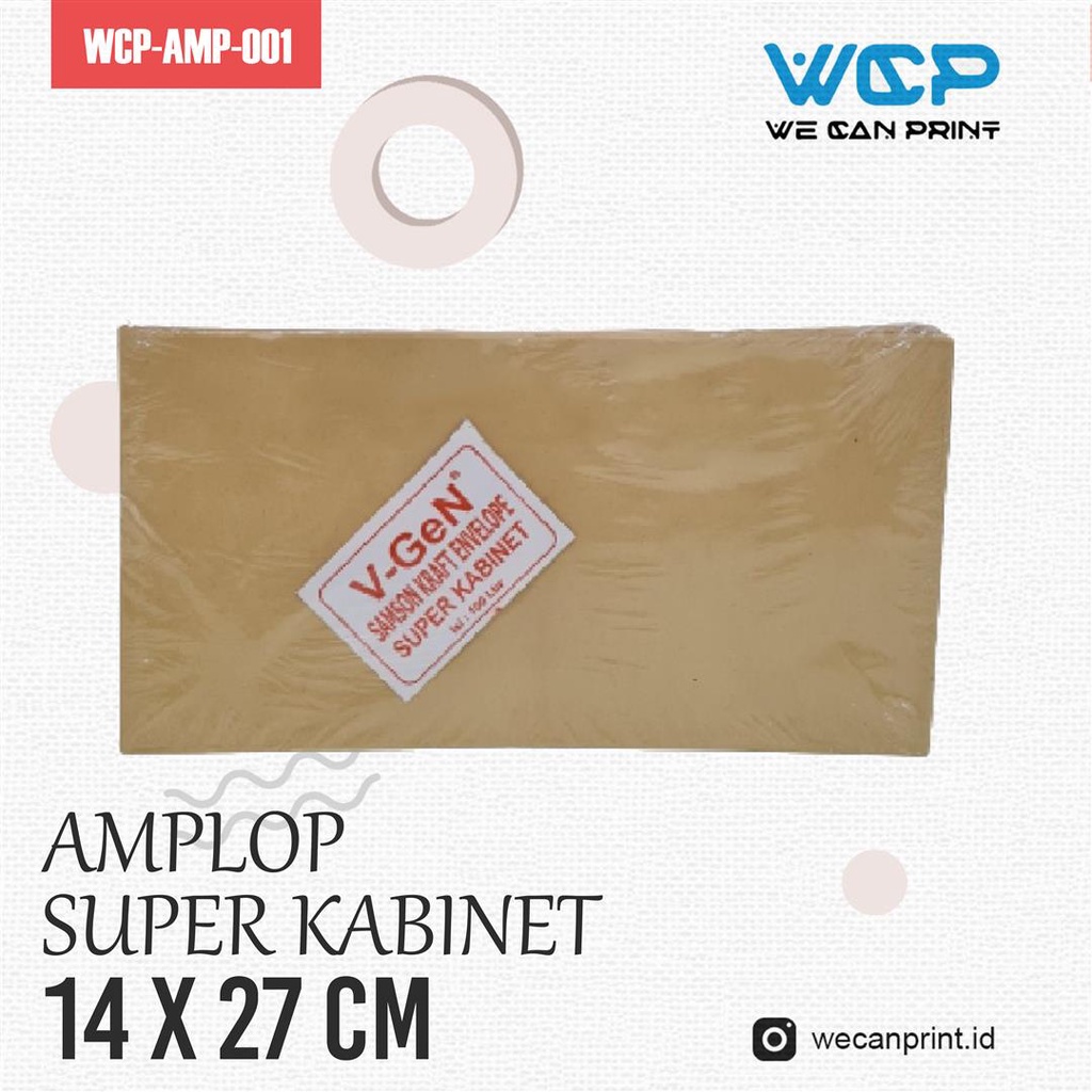 Jual Amplop Coklat Super Kabinet 14 X 27 Cm Amplop Super Kabinet Coklat