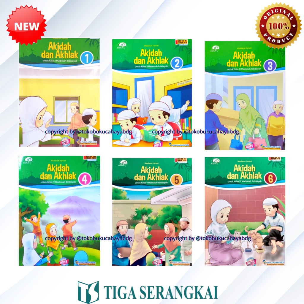 Jual Buku Aqidah Akhlak MI Kelas 1 2 3 4 5 6 Aqila KMA19 Tiga Serangkai ...