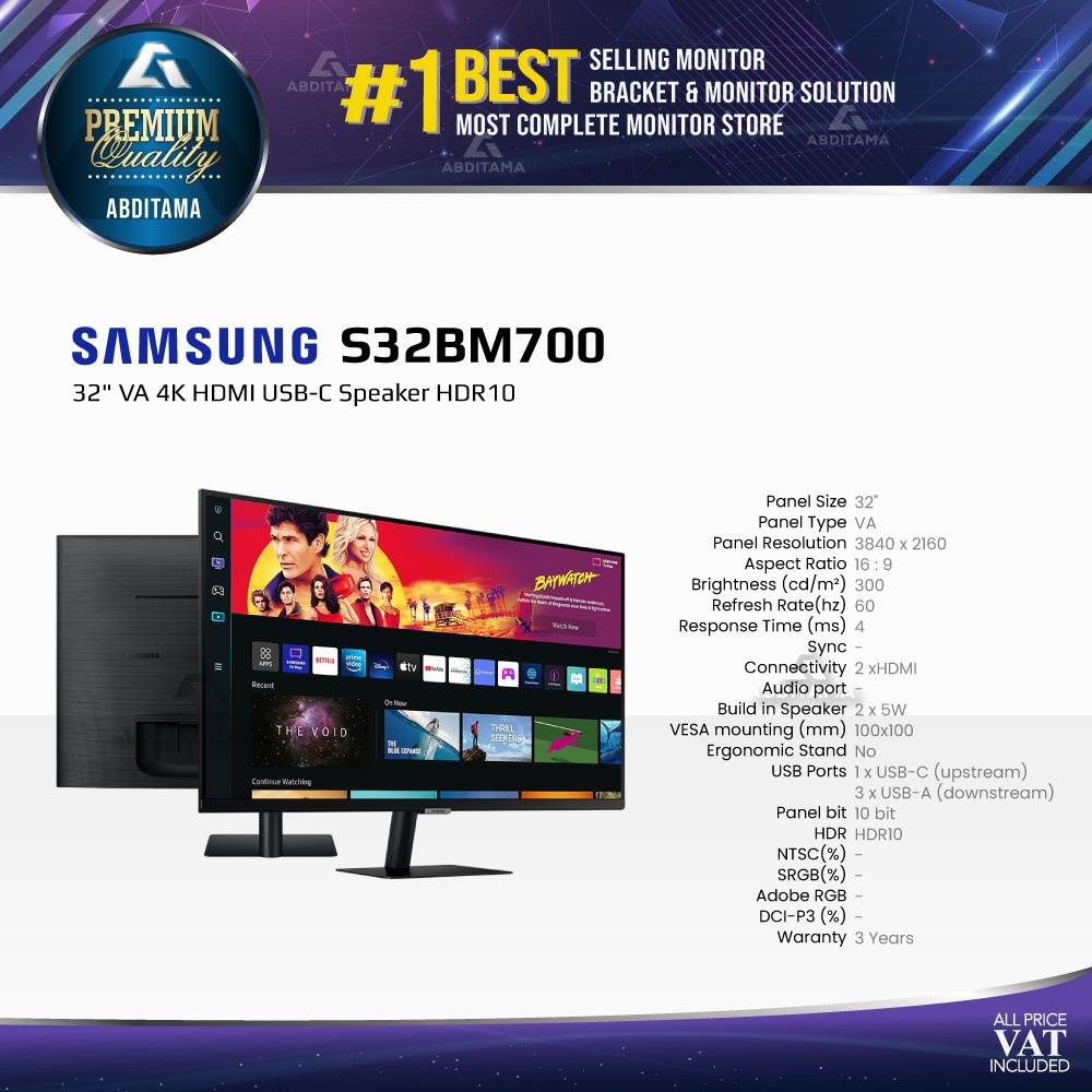 Jual Smart Monitor LED Samsung S32BM700 32