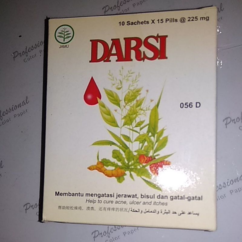 Jual 10 Sachet Jamu Darsi Pills Jerawat Bisul Dan Gatal Gatal Shopee