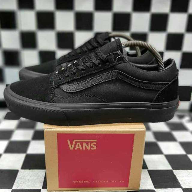 Harga vans old cheap skool full black original