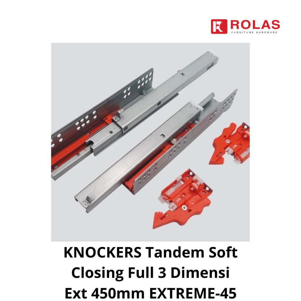 Jual KNOCKERS Tandem Soft Closing Full 3 Dimensi Ext 450mm EXTREME-45 ...
