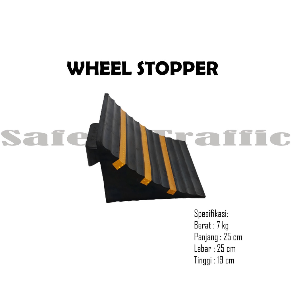 Jual Wheel Stopper Rubber 7 kg / Pengganjal Ban Kendaraan / Pembatas ...